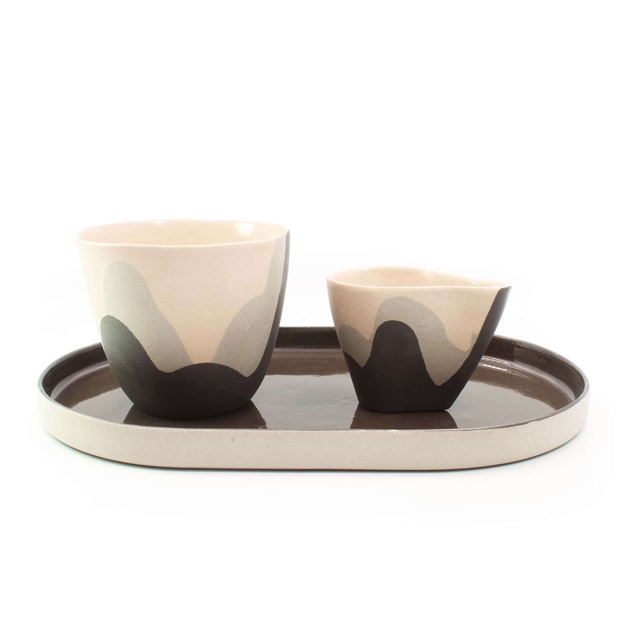 Camuflage Matte V Mug Latte Set resmi