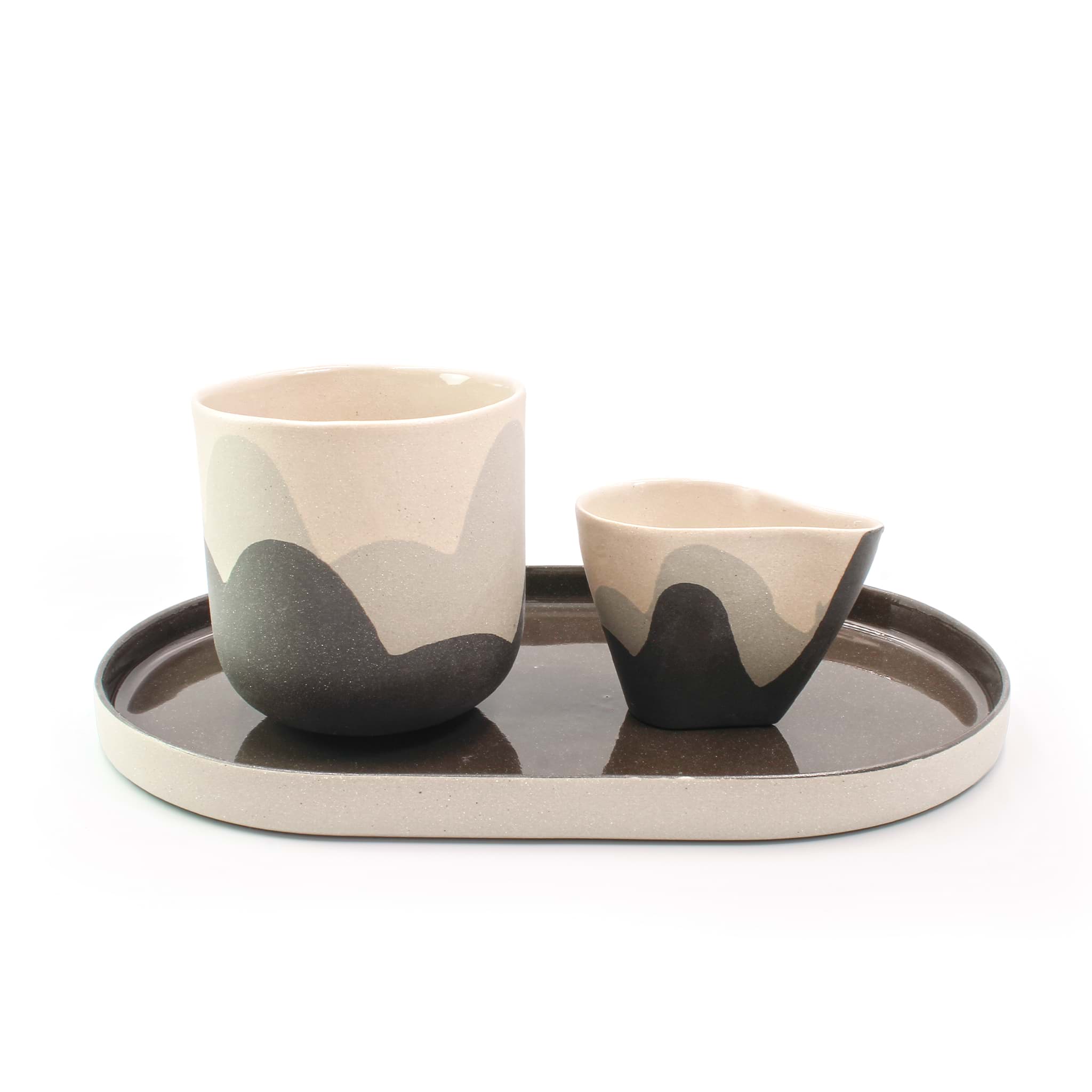 Camuflage Matte Curve Mug Latte Set resmi