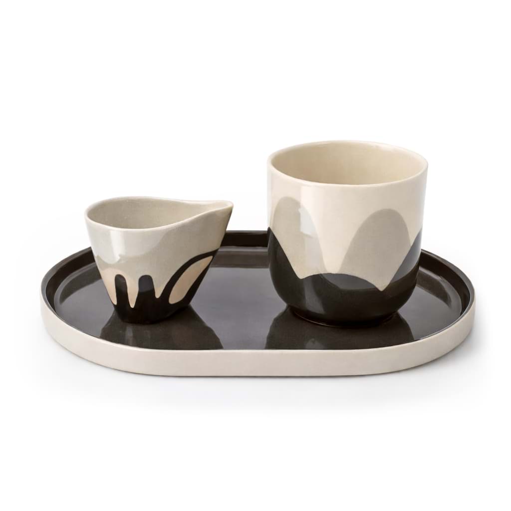 Camuflage Glaze Curve Mug Latte Set resmi